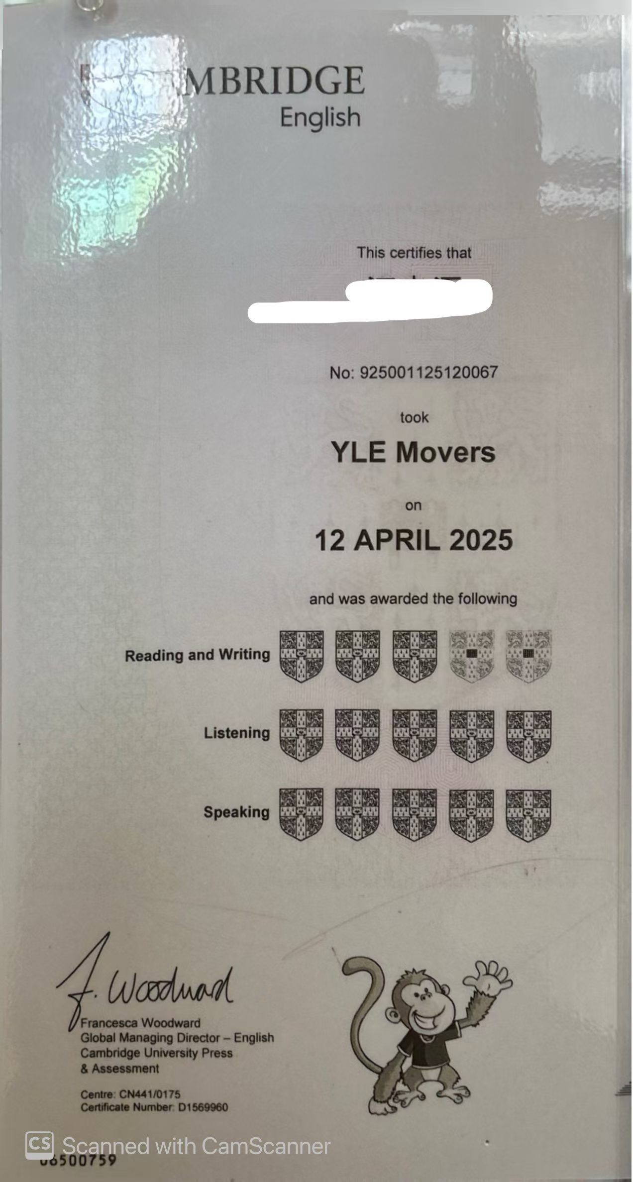 Cambridge Certificate