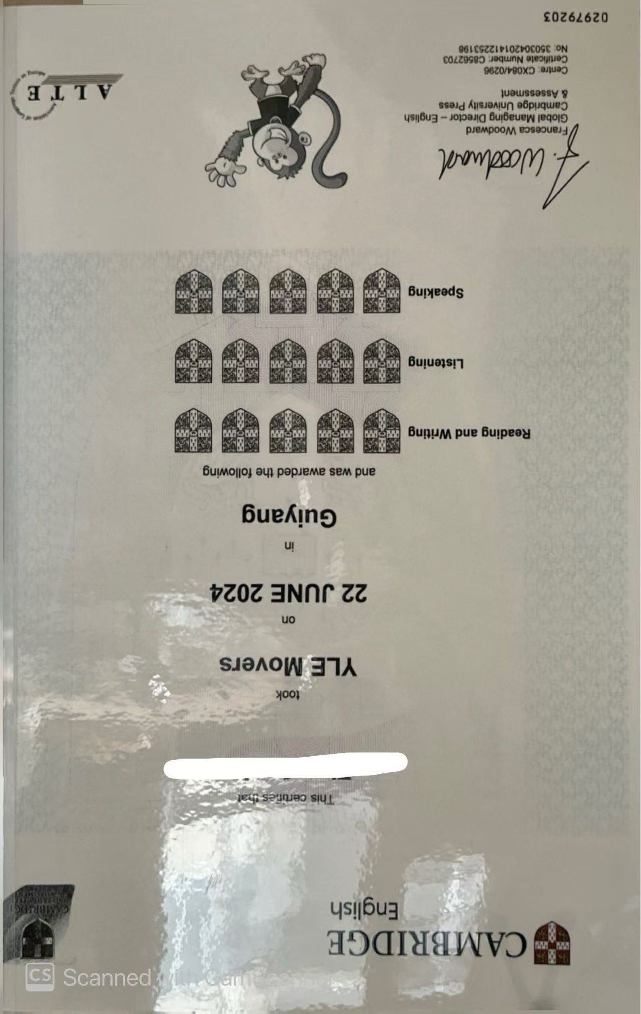 Cambridge Certificate